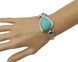 Браслет женский с бирюзой серебристый винтажный 241029 фото 4